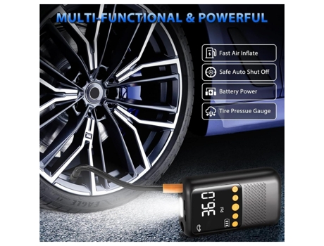 Compresor de aire eléctrico para coche, inflador eléctrico digital portátil, inflable para auto, moto, bicicleta, neumáticos y bicicletas, globo, C...