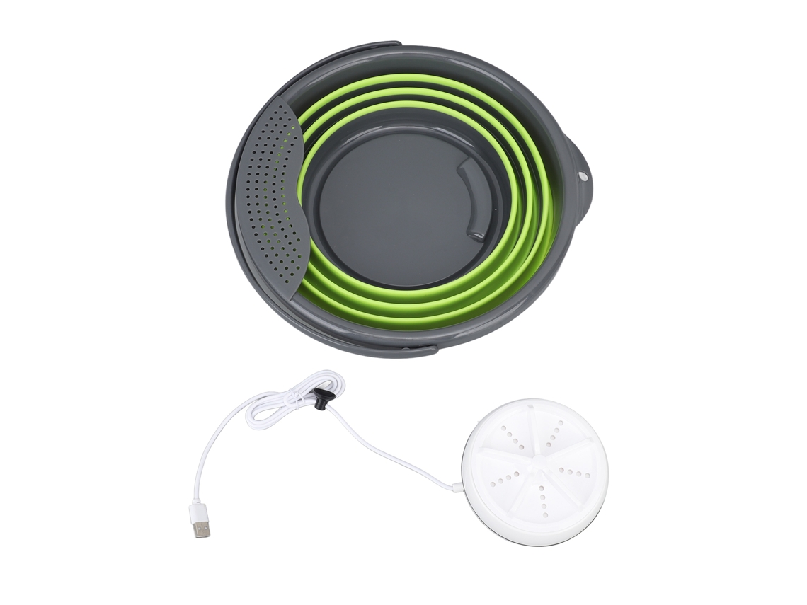 Minilavadora Portátil Plegable De 10 Litros Y 24 W Para Lencería, Calcetines Y Uso En El Dormitorio.