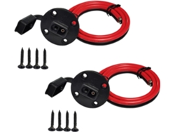 Lote De 2 Conectores De Corriente Laterales Impermeables, Calibre 12 Awg, Para Paneles Solares Y Baterías De Motocicleta.