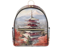 Mochila Tropicallife Estampado Paisaje Japonés Acuarela Para Mujeres Niñas Niños Mochila Cuero Escuela Viaj