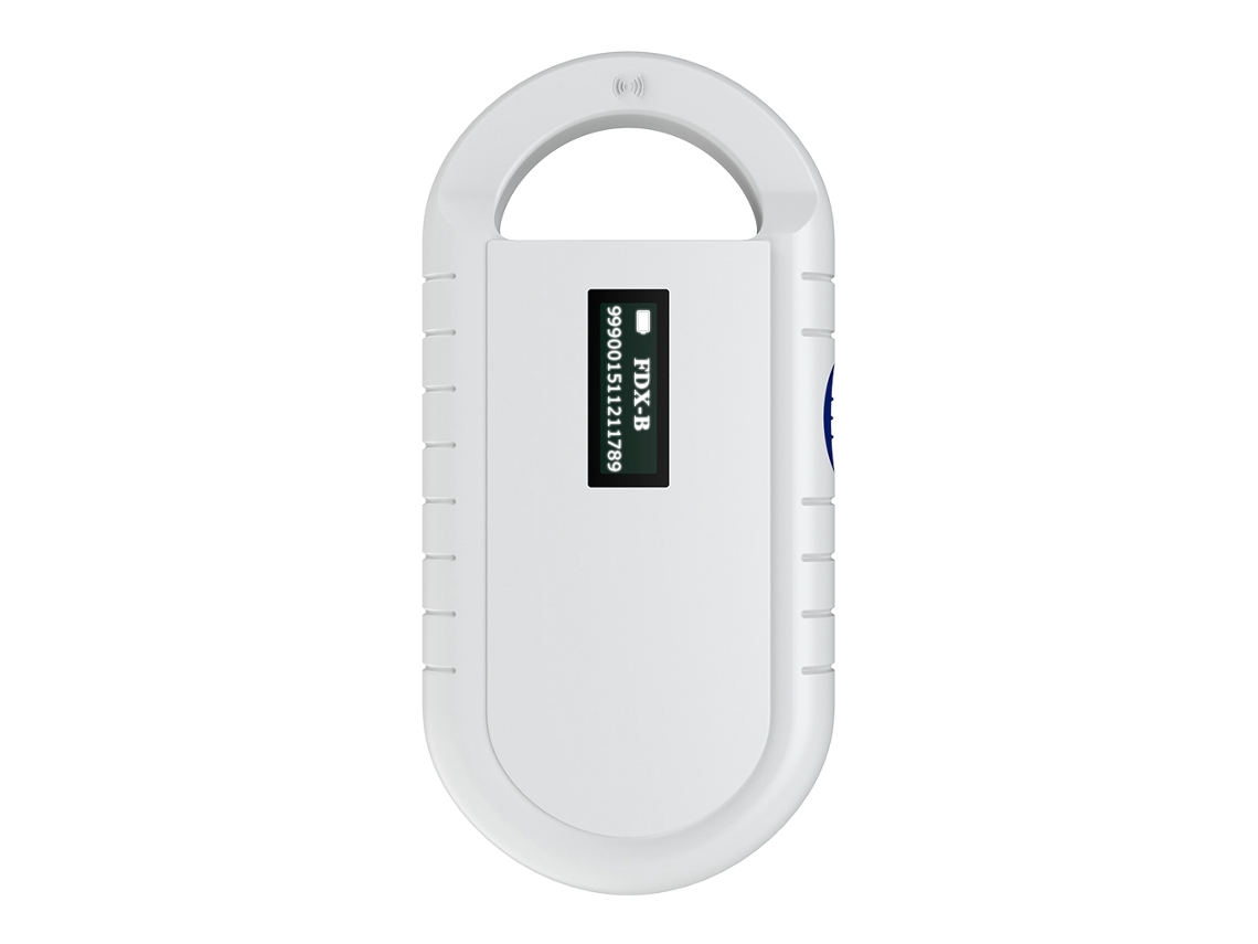 Lector de microchip portátil (lectura RFID universal, identificación animal)