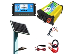 Kit De Inicio Para Paneles Solares: Controlador E Inversor Incluidos Con Inversor