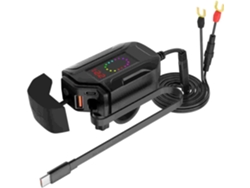Cargador Usb Para Teléfono Móvil De Motocicleta, Resistente Al Agua (ip65), De 30 W, Con Voltímetro Y Luz Led, Para Bicicletas Y Bicicletas De Montaña.
