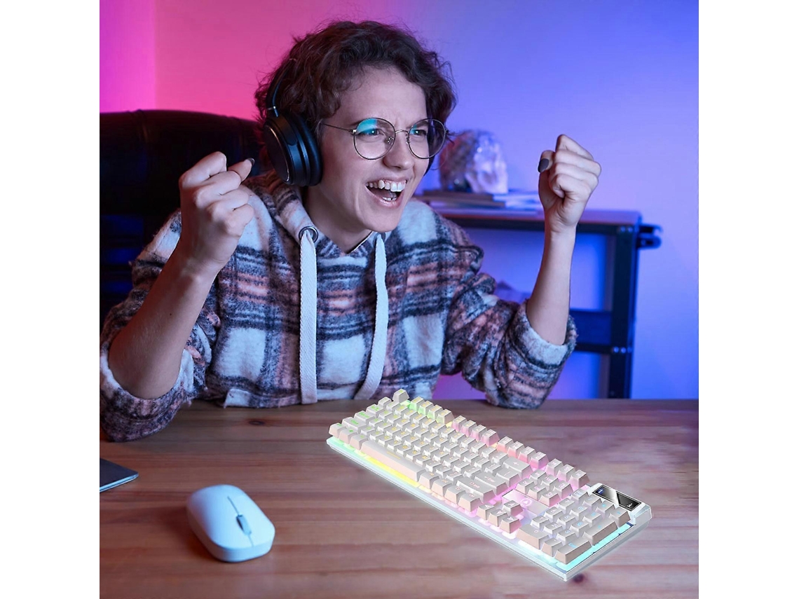 Teclado flotante para juegos con cable USB, ergonómico, táctil mecánico, impermeable, ultrafino y con retroiluminación LED para PC de escritorio. Ly Ebike