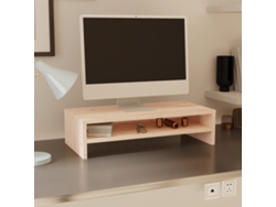 Soporte para Monitor 50x24x13 Cm Madera Maciza de Pino
