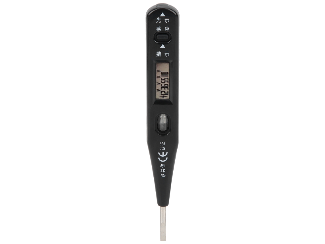Lápiz De Prueba De Voltaje Inductivo Ca 12v/cc 6-36v Con Pantalla Lcd Digital Y Detector Eléctrico