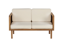 Sofá de 2 plazas BELIANI Baratti de Madera de acacia Madera clara 122x65x76