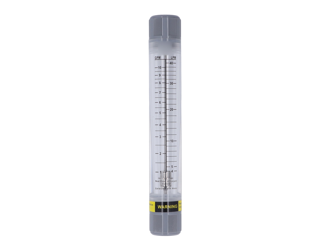 Caudalímetro Tubular De Acrílico Transparente Para Líquidos, Rosca Hembra G1, 1-10 Gpm