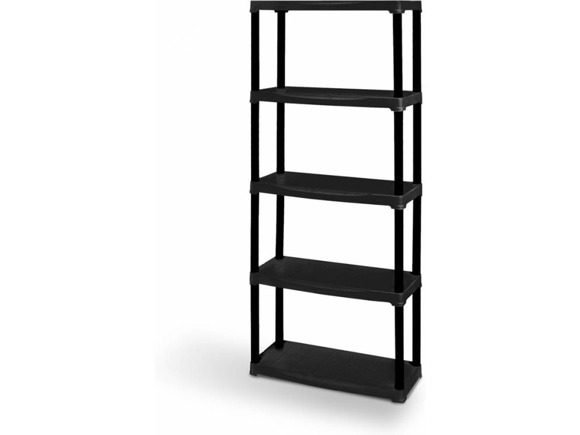 Armario de Exterior OTO TOP ITALY 5 Estanterías de Plástico con Capacidad para 100 Kg, Oto Top Italia para El Hogar (70x30x175Cm)