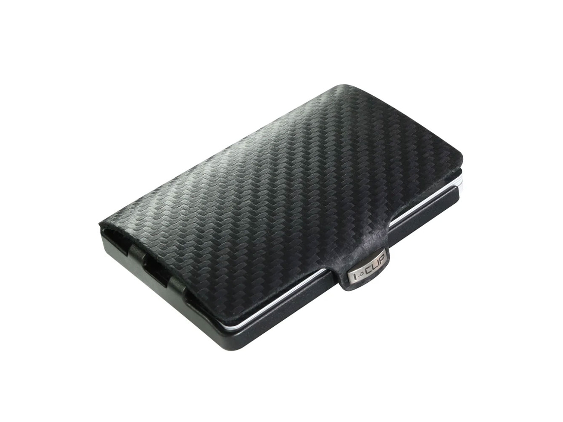 Tarjetero/portabilletes I-clip original de carbono negro 131100