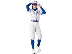 Disfraz de Beisbolista blanco y azul para mujer