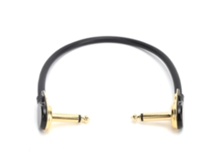 Cable De Efectos Para Guitarra Eléctrica Jorindo De 6,35 Mm, Conector Macho De Doble Codo Y Cabezal Plano Para Bajo, 15