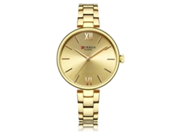 Reloj De Pulsera Analógico De Cuarzo Para Mujer, Resistente Al Agua, De Aleación, Color Oro Rosa Y Verde.