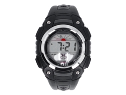 Reloj Digital Unisex, Resistente Al Agua Hasta 50 M, Led, Cronómetro, Alarma, Correa De Caucho Negra.