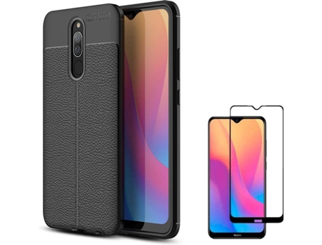 Carcasa y Protector Xiaomi Redmi 8 Rugged Leather Negro