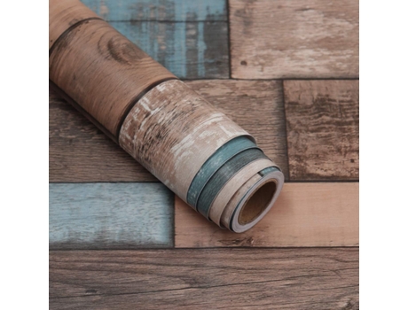 Papel adhesivo para muebles de madera de 45CM x 6M, papel tapiz de madera Vintage para pared, sala de estar, dormitorio, rollo adhesivo decorativo,...