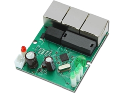 Módulo Pcb De Conmutador Ethernet De 3 Puertos Y 100 Mbps Con Indicadores Led Plug And Play Para Expansión.