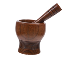 Mortero y maja de madera para ajo y especias, 1 juego, tazón de molienda natural, prensa manual, CHABERLU