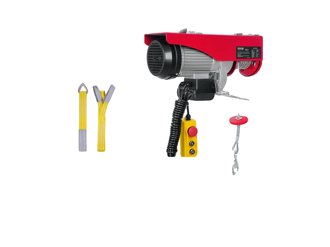Cabrestante eléctrico, capacidad de elevación 400-1000 kg, control remoto con cable, 2200 lbs (con cable)