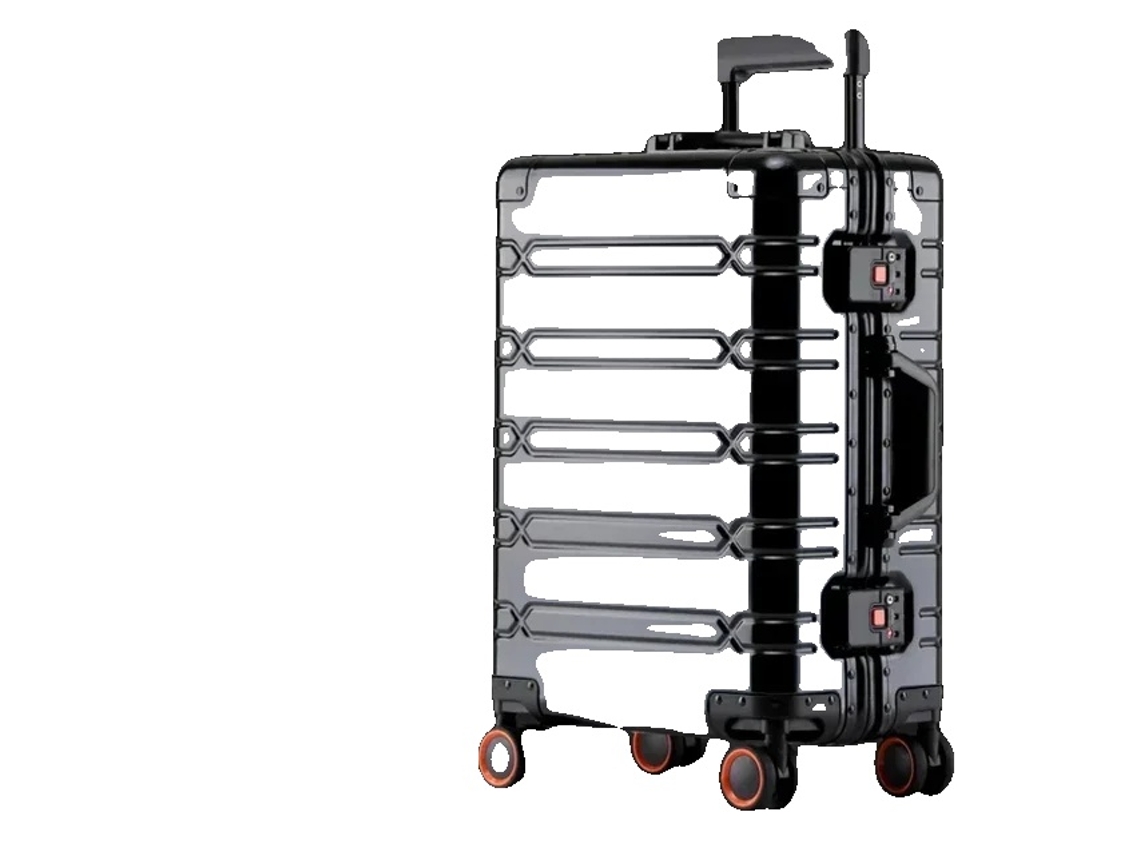 Maleta de viaje de gran capacidad con ruedas giratorias, color negro, 24 pulgadas