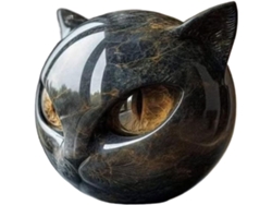 Figura De Gato Negro, Colección De Esculturas En Miniatura, Arte Elegante Para El Hogar Y El Jardín.