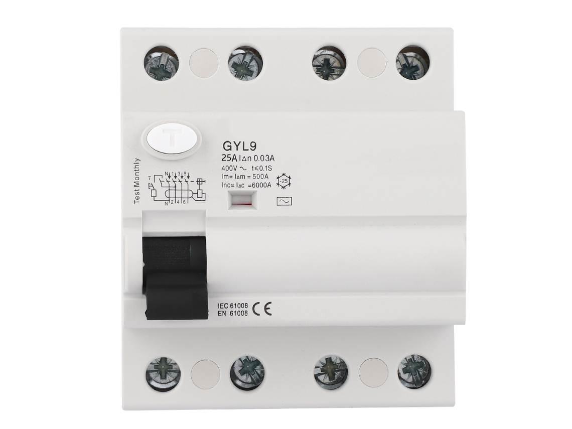 Gyl9 4p 400vac Interruptor Automático De Corriente Residual Con Protección Contra Fugas (25a)