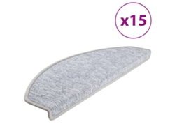 Maison Exclusive - Alfombrillas De Escalera 15 Unidades Gris Claro 65x24x4 Cm