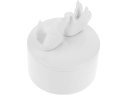 Caja De Almacenamiento De Joyas De Cerámica Nuobesty Con Diseño De Cisne, Organizador De Anillos