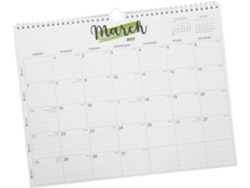 Besportble Calendario De Pared Grande De Doble Espiral Alipis Y Planificación Y Organización Con Cuadrados ...