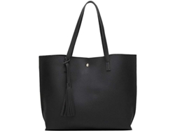 2026-bolso De Mano Para Mujer De Piel Pu Suave Con Gran Capacidad, Manejo Superior Y Cierre Cremallera, Negro, Ideal Para Oficina Y Uso Diario