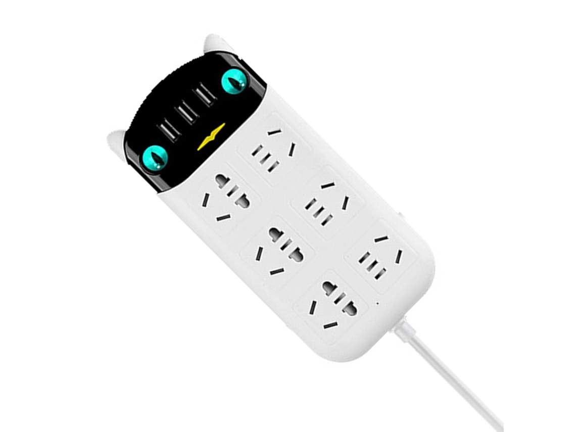 Omni-regleta Eléctrica Con Puerto Usb Multifuncional De Abs Retardante De Fuego Para Hogar Y Oficina