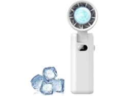 Ventilador De Mano (blanco) De 3600 Mah - Recargable Por Usb - Velocidad Del Viento Ajustable - Plegable - Función De Enfriamiento