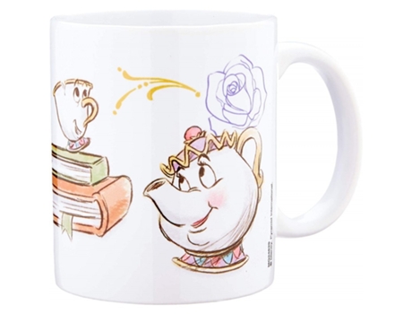 Taza de Cerámica Disney La Bella Y La Bestia Modelo Chip