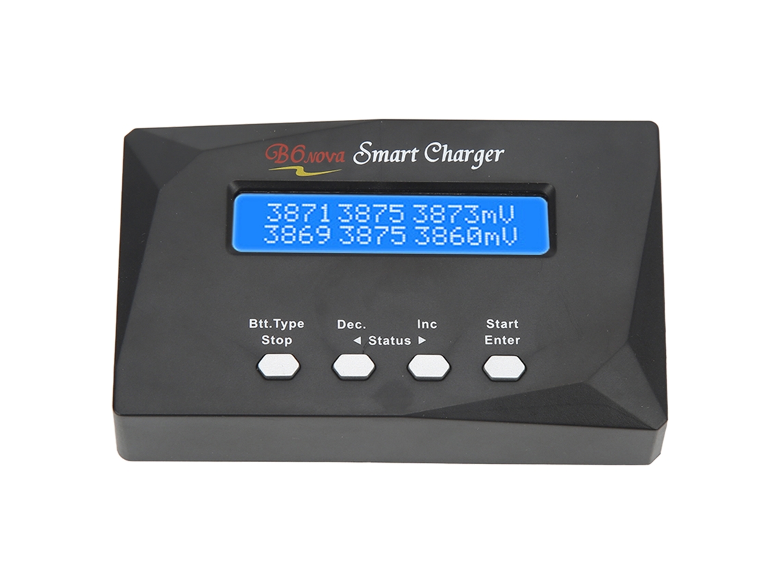 Cargador de batería balanceado de 60 W con ajuste automático, descargador digital, 100-240 V, enchufe estadounidense