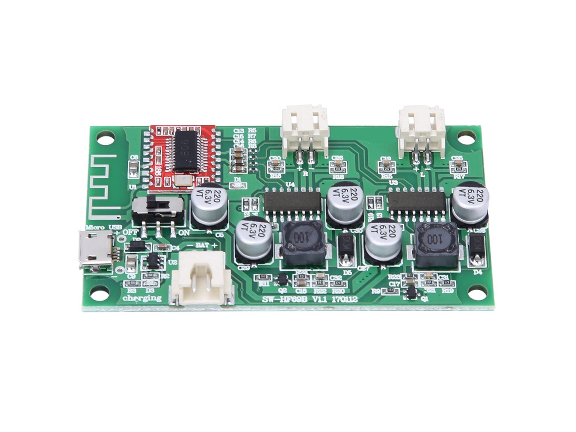 2026velora-board Amplificador de potencia HF69B 2x6W Compatible con Bluetooth Placa modificada Componentes de altavoz Piezas de audio
