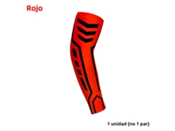 Mangas deportivas para brazos, ideales para baloncesto, ciclismo, calentamiento, running de verano y protección UV Mdug (rojo, una pieza, talla M)