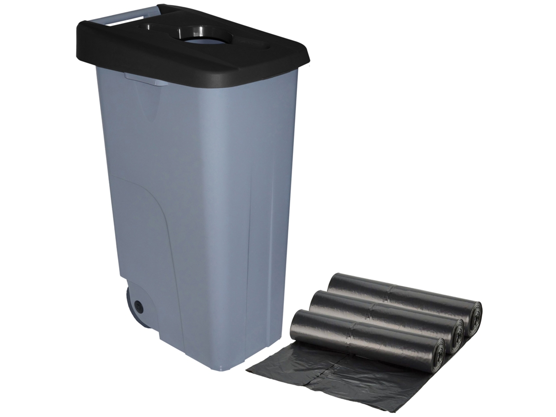 Contenedor Reciclo 110 litros abierto 3X Bolsas de basura de 10 unidades WELLHOME