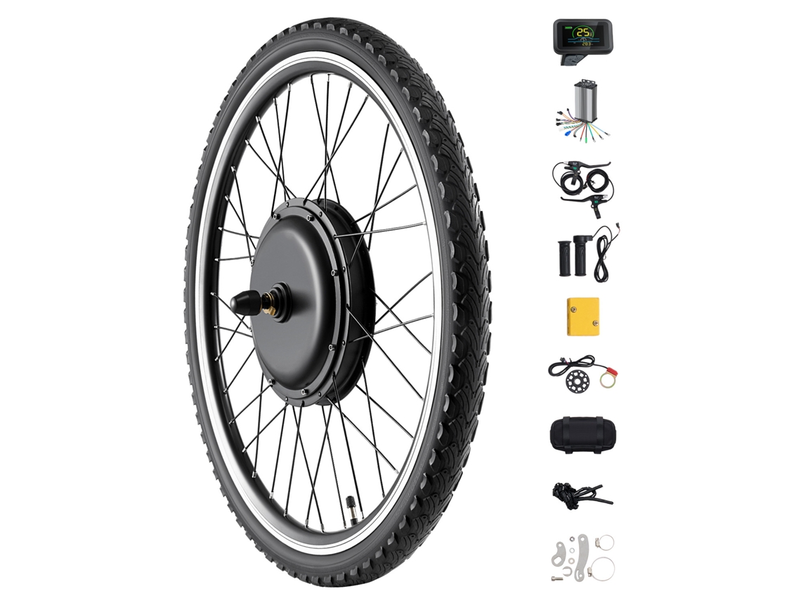 Kit de conversión de bicicleta eléctrica Succebuy de 1000 W con rueda delantera de 26 pulgadas