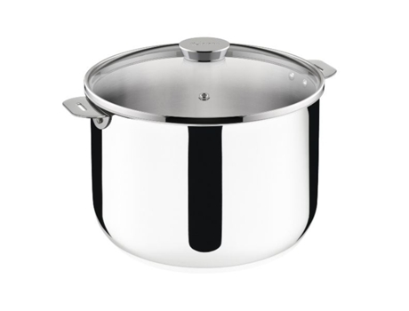 Salvaspazio+ olla acero inoxidable sin forro 26 cm + tapa vidrio 12138020526 - Lagostina