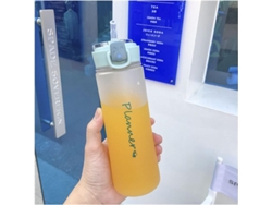 Botella de agua deportiva Rebe-Plastic con pajita, 500 ml, verde mate, gran capacidad, ideal para actividades al aire libre.