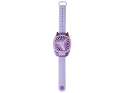 Ventilador Personal Chrui Con Pulsera, 3 Velocidades, Recargablemorado