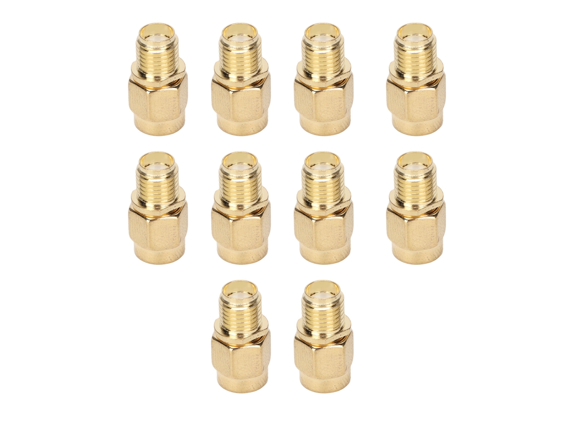 10 Adaptadores De Cable Coaxial Rf Sma Hembra A Conector Rpsma Hembra, Ofc De 50 Ω Para Antena Gps Wifi