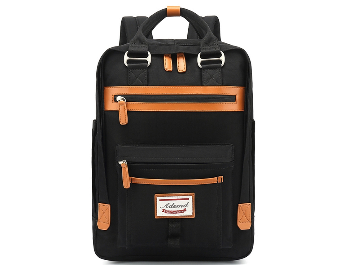Mochila unisex moderna y sencilla en verde oscuro con diseño clásico de estilo escandinavo, ideal para portátiles.