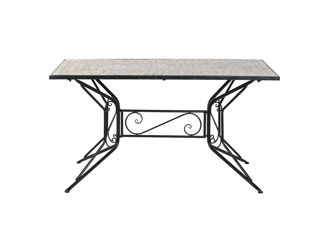 Mesa Comedor Forja Ceramica Mosaico 140x70x75,5cm