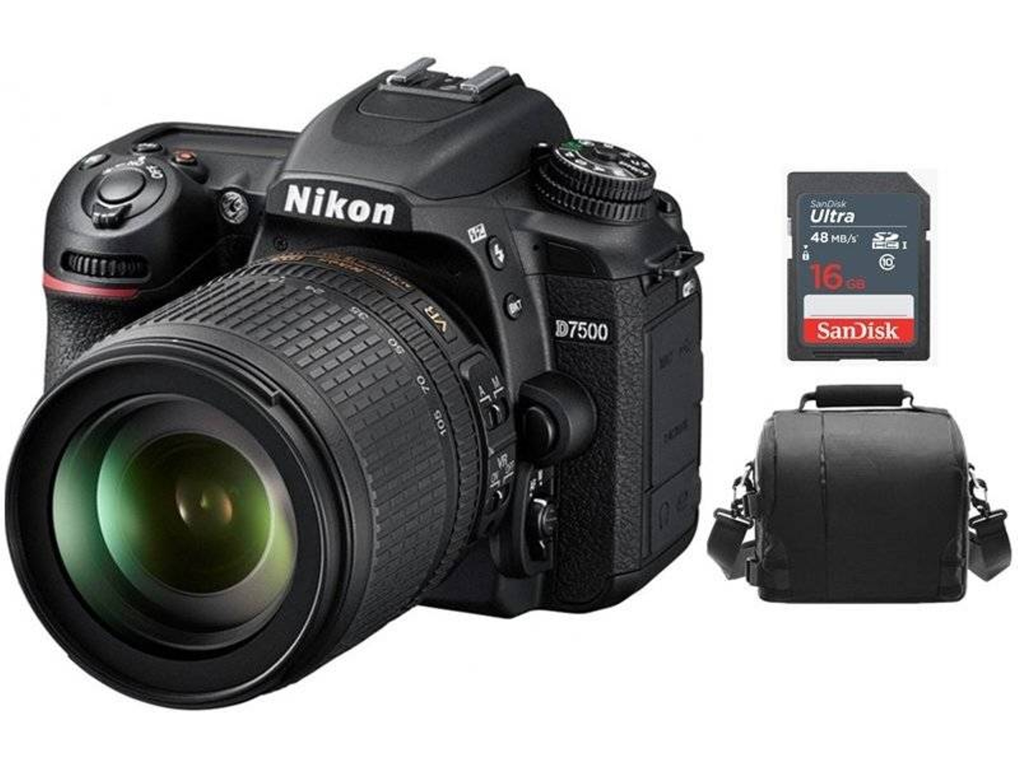 Kit Cámara Réflex NIKON D7500 AF-S 18-105MM F3.5-5.6G ED VR + Bolsa