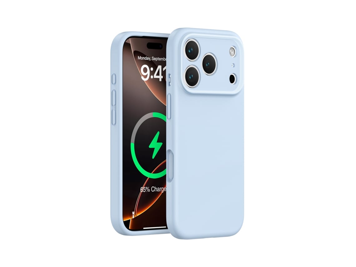 (azul Cielo, Iphone 17) Funda Magnética De Silicona Líquida Para Iphone, Cobertura Total Con Aberturas De Precisión Y Botones Integrados.