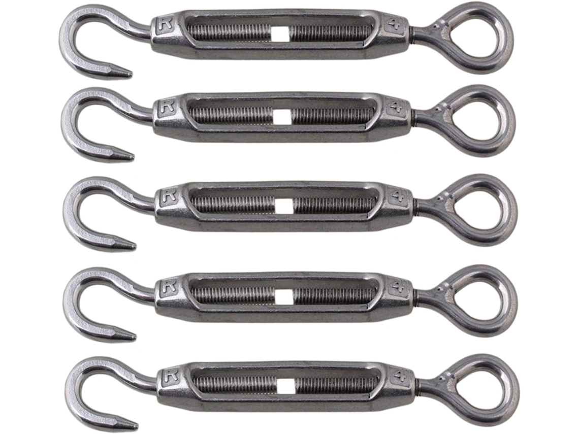 KOFIHETY Juego de tensores ajustables de acero inoxidable 304 fundido con precisión Silica Sol para terrazas y cercas. Soporte resistente con propiedades antio