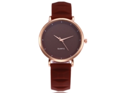 Reloj De Pulsera Analógico De Cuarzo Informal Para Negocios, Para Parejas, Color Café.