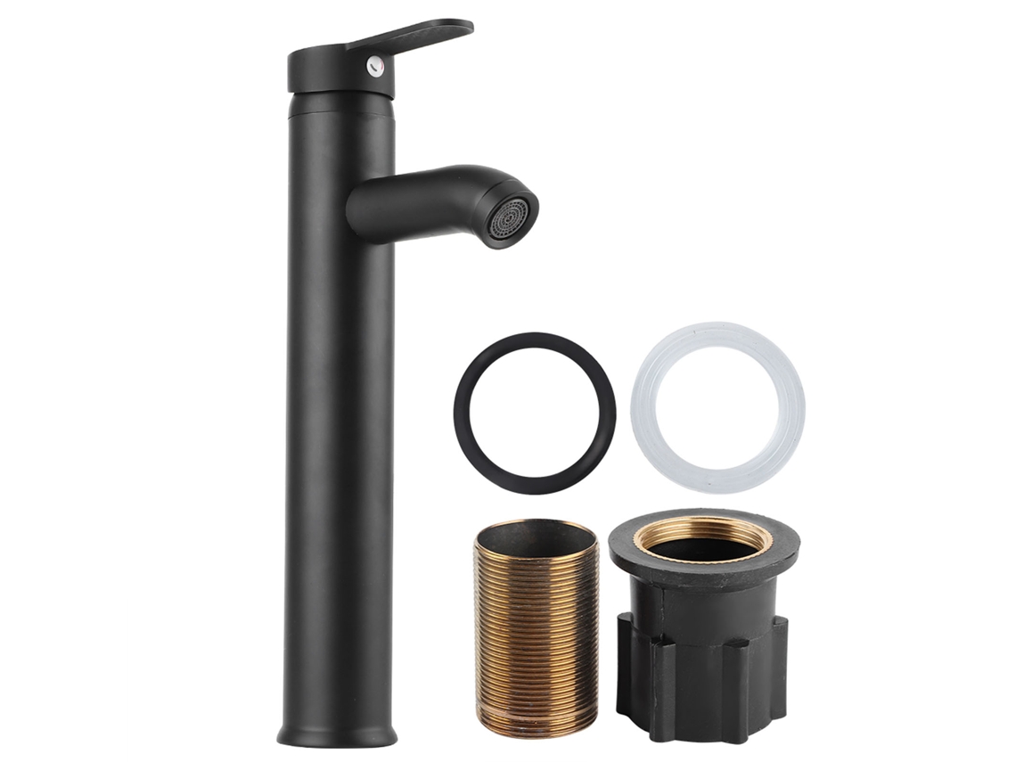 Grifo Antiguo Europeo De Acero Inoxidable Negro Para Lavabo Con Agua Fría Y Caliente.