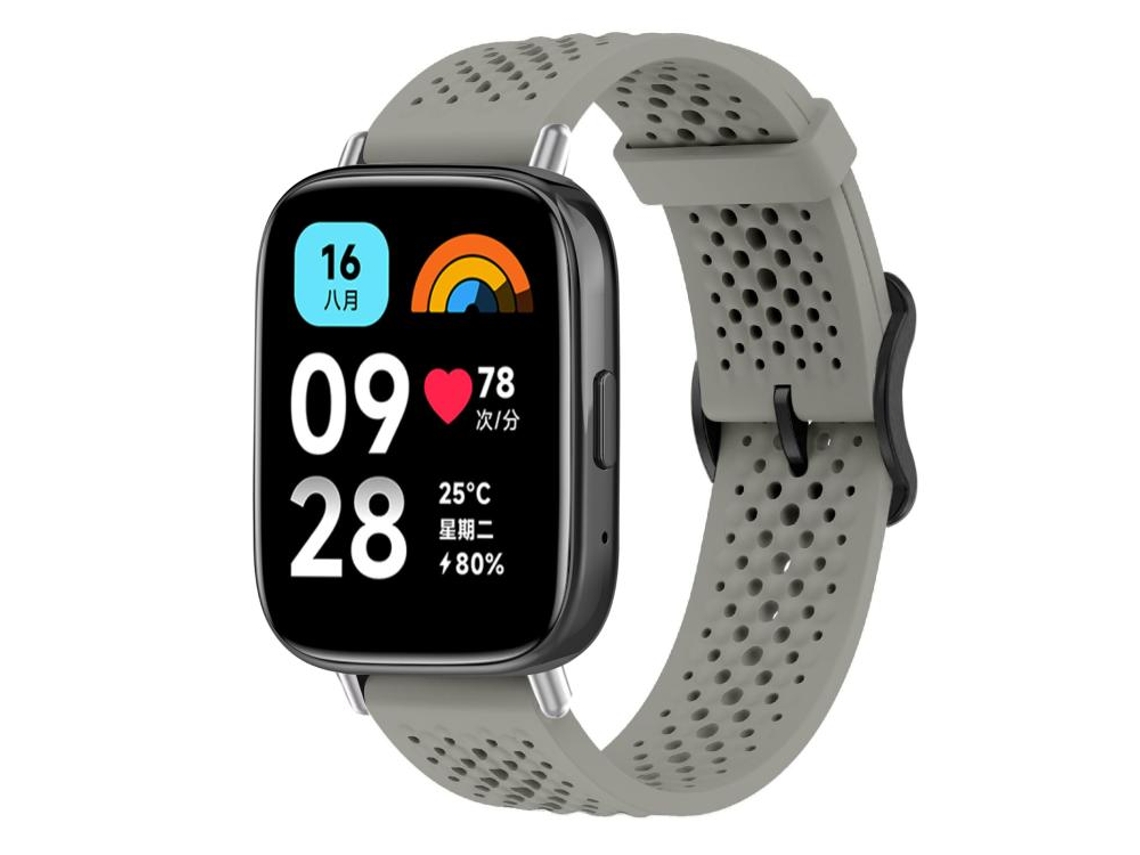 Correa para Redmi Watch 3 Active / Lite - Silicona transpirable - Hebilla de acero negra